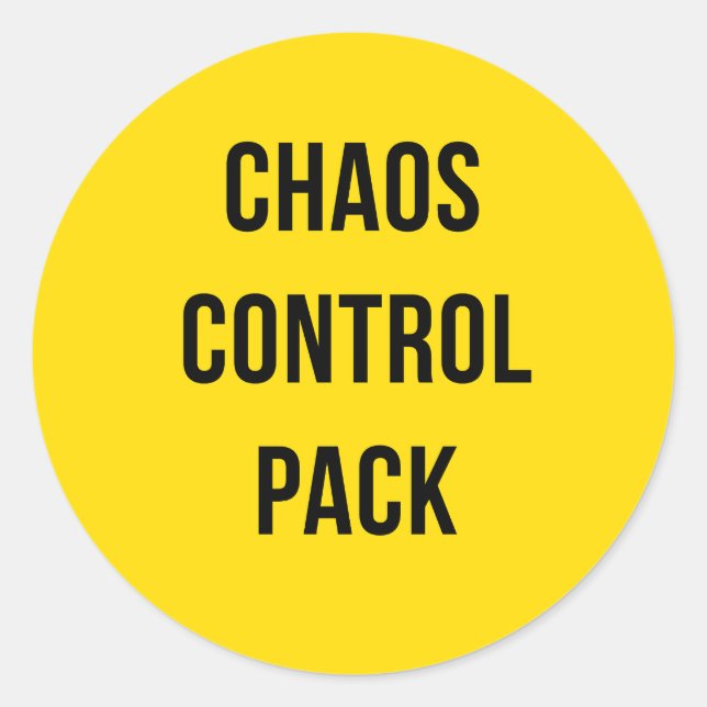 Chaos Control Pack™ - fet, rund etikett för varje  (Framsida)