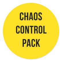 Chaos Control Pack™ - fet, rund etikett för varje