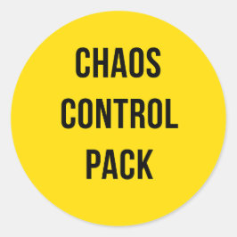 Chaos Control Pack™ - fet, rund etikett för varje
