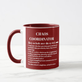 Chaos Coordinator Definition Photo Office Coworkin Mugg