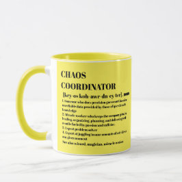 Chaos Coordinator Definition Photo Office Coworkin Mugg