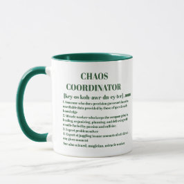 Chaos Coordinator Definition Photo Office Coworkin Mugg