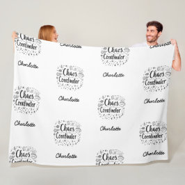 Chaos Coordinator Funny Personlig Mors dag Fleecefilt