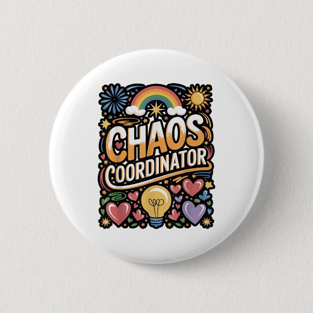 Chaos Coordinator Funny Quote Knapp (Framsida)