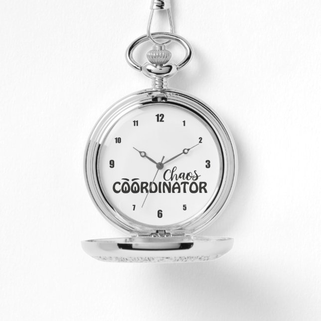 Chaos Coordinator Funny Typography Art Armbandsur (Framsida)