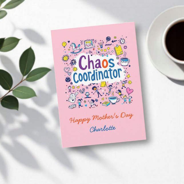 Chaos Coordinator | Mamma Life | Funny Mors dag Kort (Skapare uppladdad)