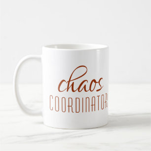 Chaos Coordinator Modern Brown-skript Kaffemugg