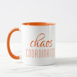 Chaos Coordinator Modern Orange Script Mugg