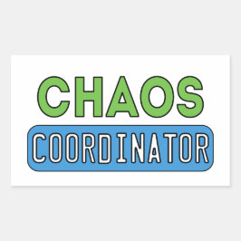 Chaos Coordinator Rektangulärt Klistermärke
