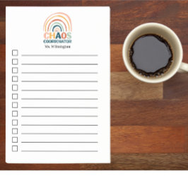 Chaos Coordinator retro boho rainbow personlig Post-it Block