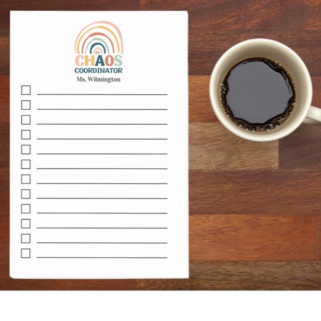 Chaos Coordinator retro boho rainbow personlig Post-it Block (Skapare uppladdad)