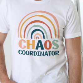 Chaos Coordinator retro färg boho rainbow T Shirt