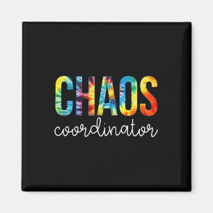 Chaos Coordinator Tie Dye Apprecition Day Tillbaka Magnet
