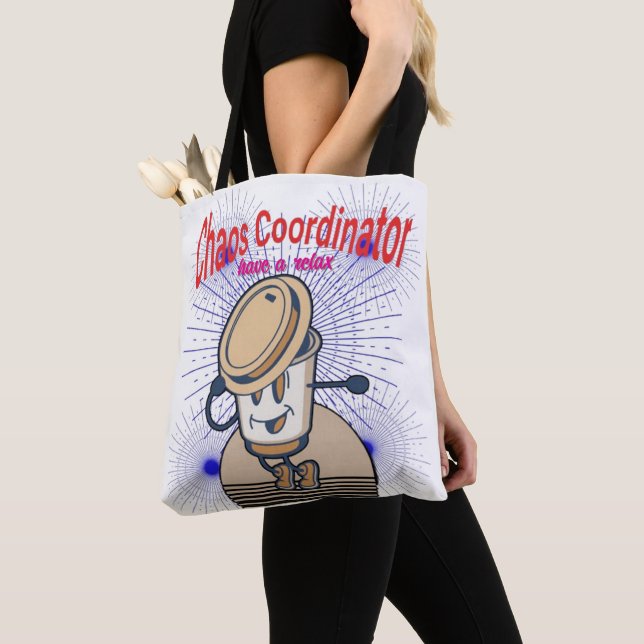 Chaos Coordinator Tote Bag - återanvändbar, nuny B Tygkasse (Närbild)