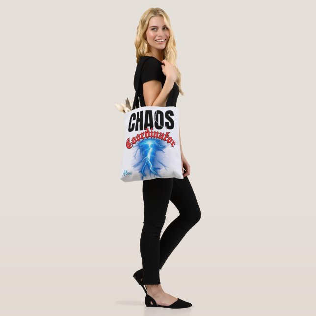 Chaos Coordinator Tote Bag | Funny Mamma & Teacher Tygkasse (På modell)