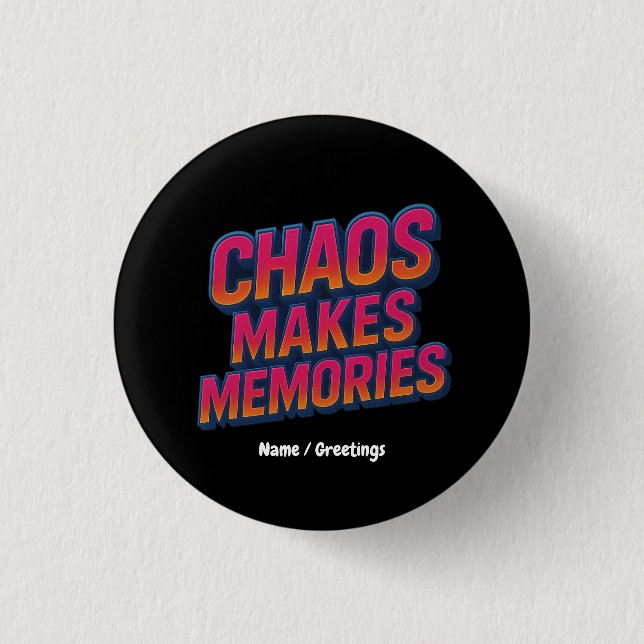 Chaos gör det praktiskt att använda Retro Synthwav Knapp (Framsida)