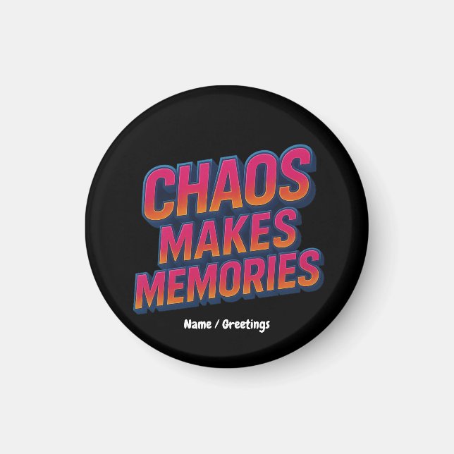 Chaos gör det praktiskt att använda Retro Synthwav Magnet (Framsidan)