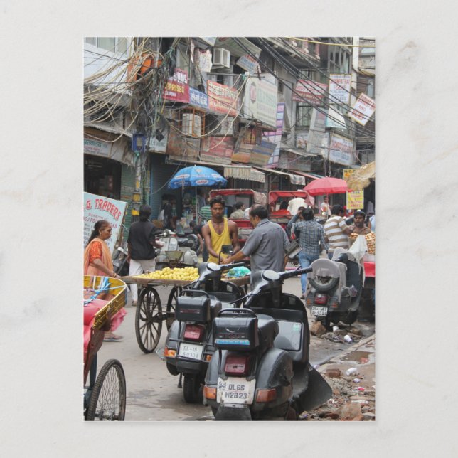 Chaos i Delhi Vykort (Framsida)