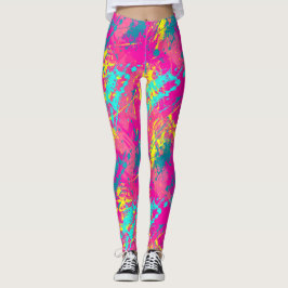 Chaos i en Rosa Dream Leggings - Roligt