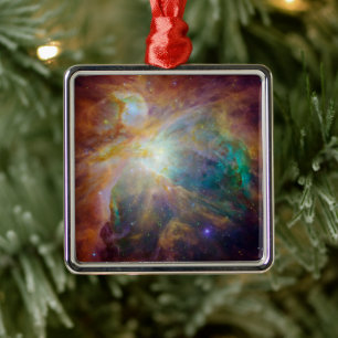 Chaos i hjärtat av Orion Spitzer Hubble Composite Julgransprydnad Metall