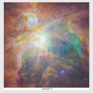 Chaos i hjärtat av Orion Spitzer Hubble Composite Klistermärken