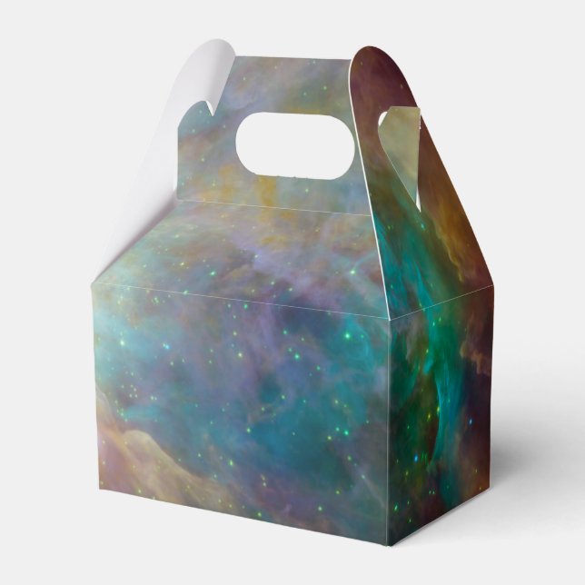 Chaos i hjärtat av Orion Spitzer Hubble Composite Presentaskar (Framsidan Sidan)