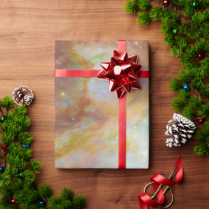 Chaos i hjärtat av Orion Spitzer Hubble Composite Presentpapper