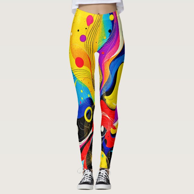 Chaos in Harmony Art Leggings (Framsida)