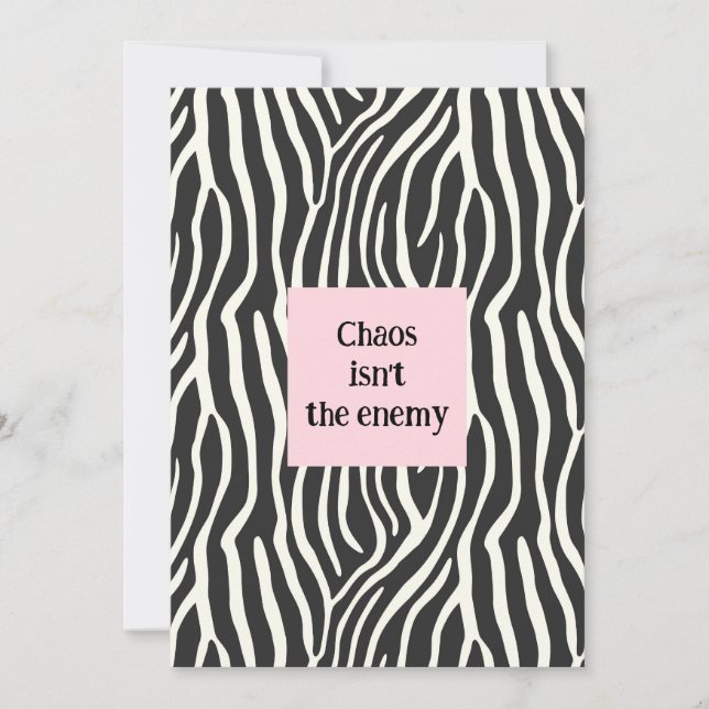 Chaos isn't the enemy inbjudningar (Framsida)