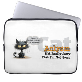 Chaos Kitty Laptop Sleeve: Not Sorry Fodral