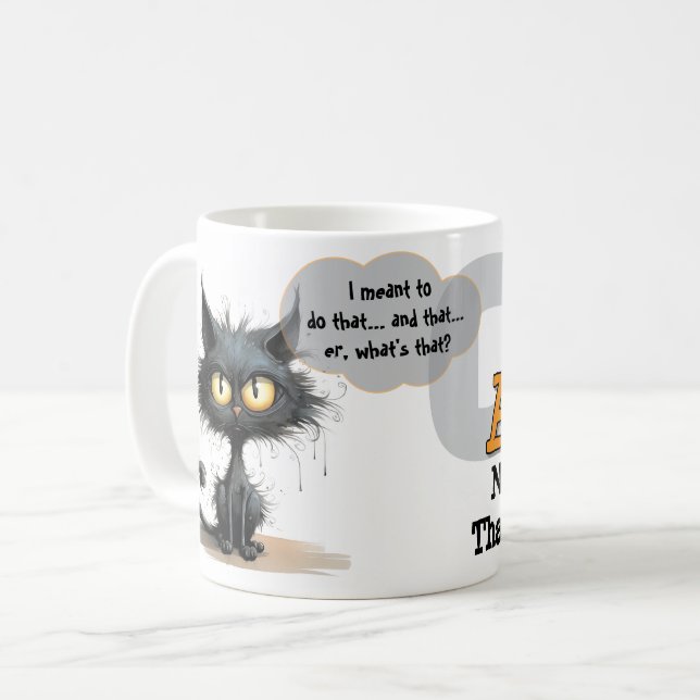 Chaos Kitty Mugg: Inte ledsen Kaffemugg (Framsida vänster)