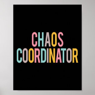Chaos-koordinator färgfull avskrivning dag bak t poster
