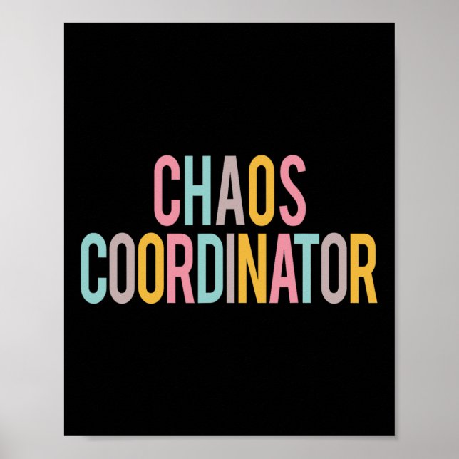 Chaos-koordinator färgfull avskrivning dag bak t poster (Framsidan)