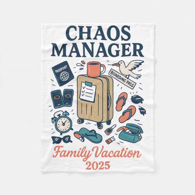 Chaos Manager Shirt – Matching Family Vacation 202 Fleecefilt (Framsidan)