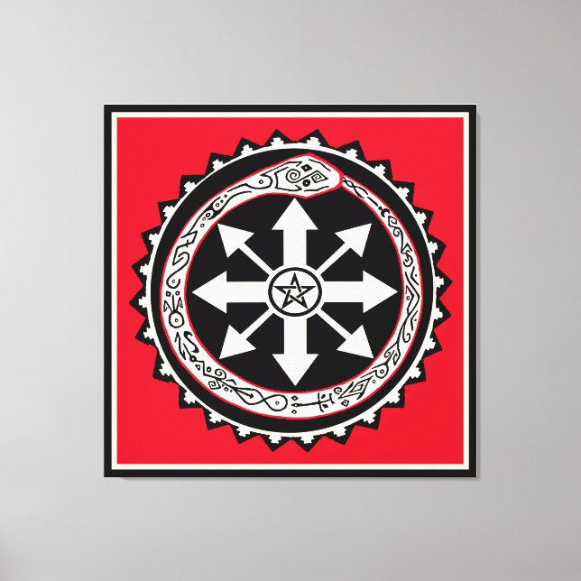 Chaos med Ouroburos Snake Canvastryck (Framsida)