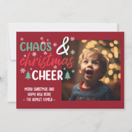 Chaos och jul Cheer Funny Julkort
