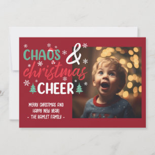 Chaos och jul Cheer Funny Julkort