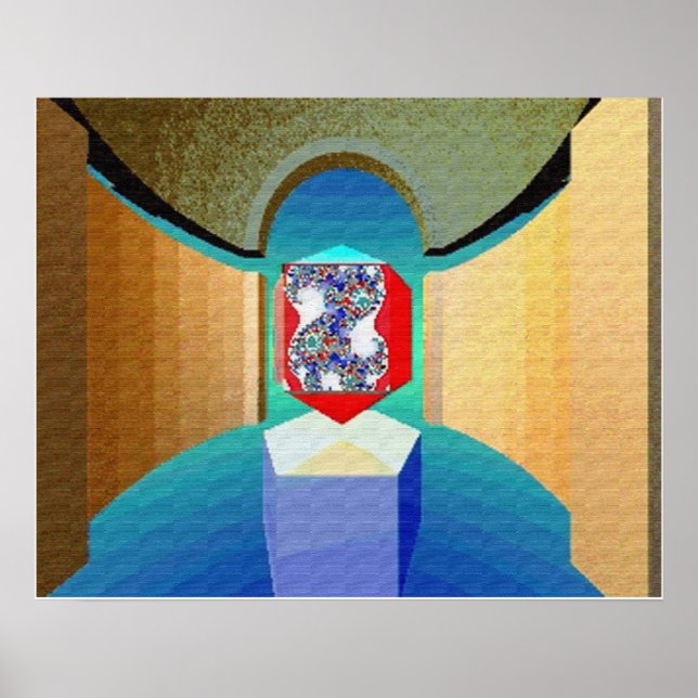 CHAOS OCH ORDER TEMPLE Surreal Fractal Art Poster (Framsidan)