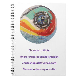 Chaos on a Plate Spiral Notebook – Swirl Gear  Anteckningsbok