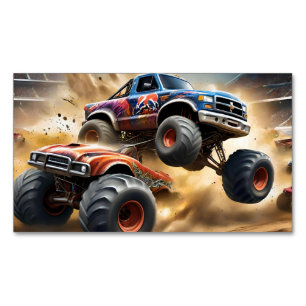 Chaos på Hjul: Monster Lastbil Smash Derby Magnetiska Visitkort