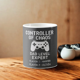 Chaos Personlig Gamer Pappa Kaffemugg