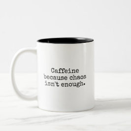 Chaos Plus Coffee Funny Mug Två-Tonad Mugg