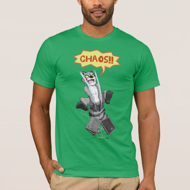 Chaos Raccoon T Shirt (Framsida)