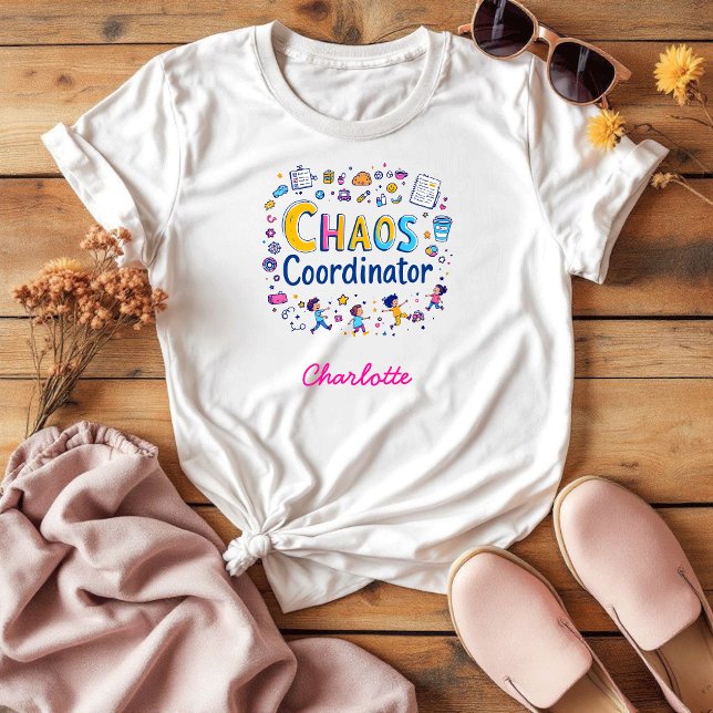 Chaos-samordnare Busy Mamma Funny Mors dag T Shirt (Skapare uppladdad)