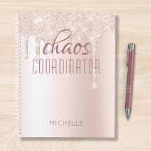 Chaos samordnare Chic Girly Glitter Personlig