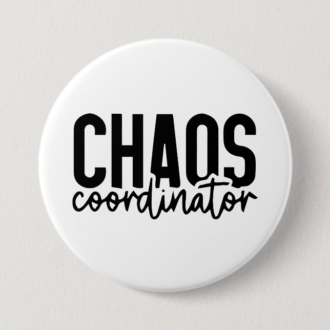 Chaos-samordnare - finansminister Mamma Life-citat Knapp (Framsida)