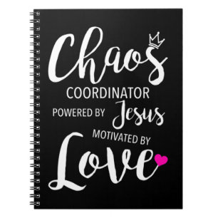 Chaos samordnare Lärare med Jesus Motivats ansvar Anteckningsbok