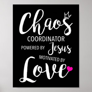 Chaos samordnare Lärare med Jesus Motivats ansvar Poster