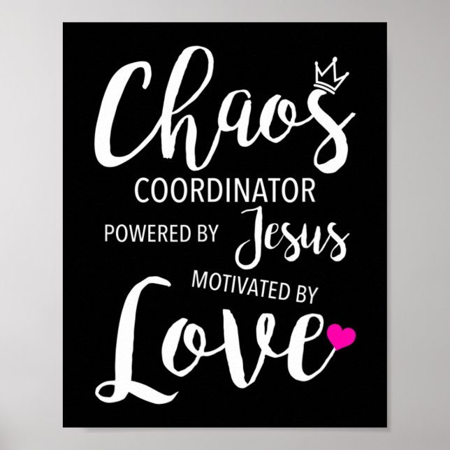 Chaos samordnare Lärare med Jesus Motivats ansvar Poster (Framsidan)