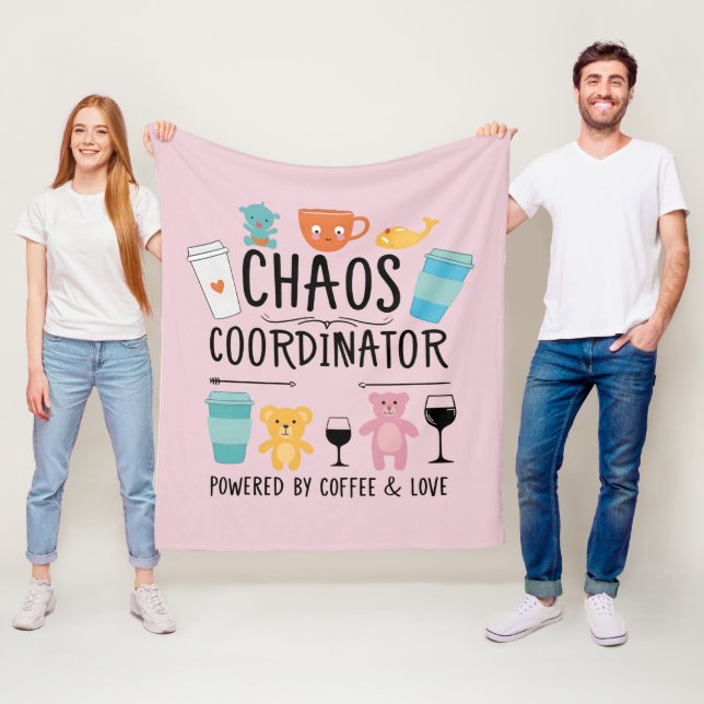 Chaos-samordnare med Kaffe och kärlek Fleecefilt (På plats)